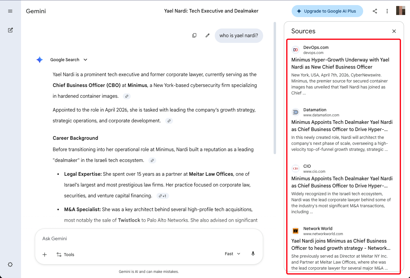 Gemini response about Minimus